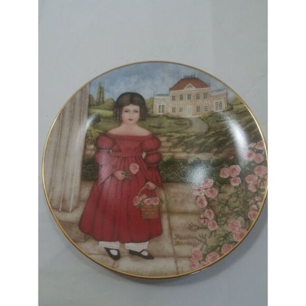 1986 Knowles "Abigail in the Rose Garden" Plate Marsten Manley Ltd Ed. 1st Issue